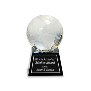 Picture of 3" Crystal Globe on Black Base