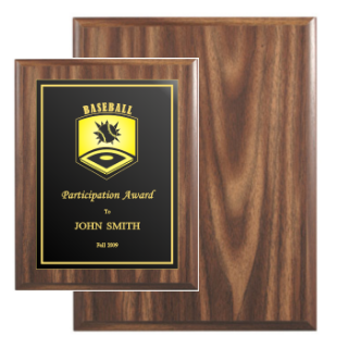 7 x 9 Black Economy Walnut Plaque