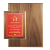 Red Color 7 x 9 Genuine Walnut Plaque