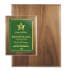 Green Color 7 x 9 Genuine Walnut Plaque