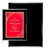 9" x 12" Black Piano Finish Plaque | Custom Awards and Plaques | Corporate Plaque Awards | Custom Engraved Plaques