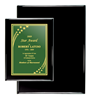 9" x 12" Black Piano Finish Plaque | Custom Awards and Plaques | Corporate Plaque Awards | Custom Engraved Plaques