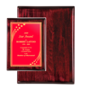 Red Color 7" x 9" Rosewood Piano Finish Plaque