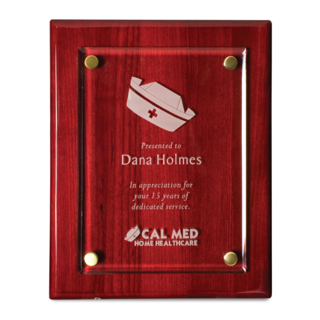 9" x 12" Rosewood Floating Award Plaques | Recognition Plaques | Custom Award Plaques | Custom Engraved Plaques
