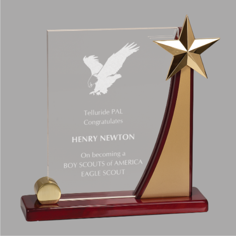 Picture of Right Rising Star Acrylic Award (Large)
