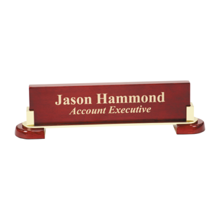 Picture of Rosewood Piano Finish & Metal Name Bar