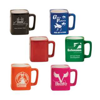 Ceramic Square Mug Bundle | Custom Coffee Mugs | Printed Logo Mugs | Promotional Coffee Mugs | Make Customize Mugs