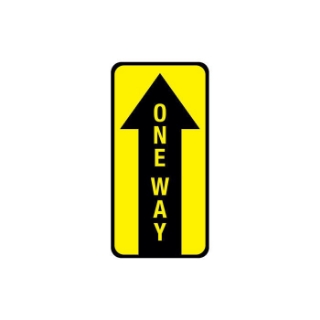 One Way Floor Sign