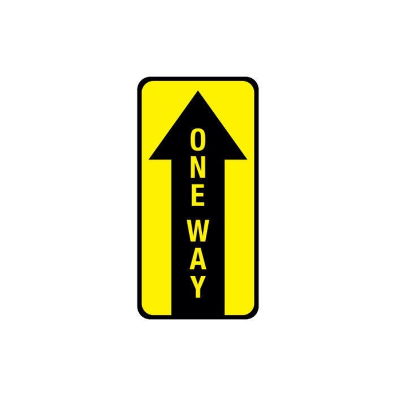 One Way Floor Sign