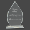 Diamond Crystal Award on Clear Pedestal Base | Recognition Crystal Awards