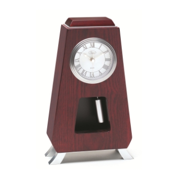 Mahogany Finish Pendulum Clock Mahogany Pendulum Clock with Silver Accent