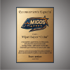economic walnut plaque with full color brushed gold plate sample